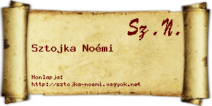 Sztojka Noémi névjegykártya